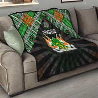 Niger Roots Quilt African Map in Fingerprint and Tribal Colors