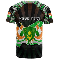 Personalized Niger Roots T Shirt African Map in Fingerprint and Tribal Colors