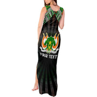 Personalized Niger Roots Tank Maxi Dress African Map in Fingerprint and Tribal Colors