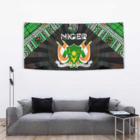 Niger Roots Tapestry African Map in Fingerprint and Tribal Colors