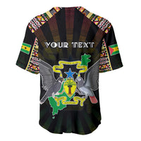 Personalized Sao Tome and Principe Roots Baseball Jersey African Map in Fingerprint and Tribal Colors