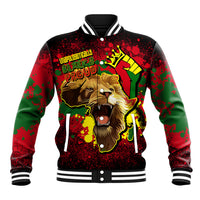 Unapologetically Black and Proud Baseball Jacket Africa Map with Lion - Wonder Print Shop