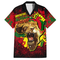 Unapologetically Black and Proud Family Matching Off Shoulder Short Dress and Hawaiian Shirt Africa Map with Lion - Wonder Print Shop