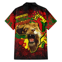 Unapologetically Black and Proud Family Matching Short Sleeve Bodycon Dress and Hawaiian Shirt Africa Map with Lion - Wonder Print Shop