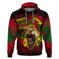 Unapologetically Black and Proud Hoodie Africa Map with Lion - Wonder Print Shop