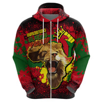 Unapologetically Black and Proud Hoodie Africa Map with Lion - Wonder Print Shop