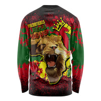 Unapologetically Black and Proud Long Sleeve Shirt Africa Map with Lion - Wonder Print Shop