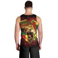 Unapologetically Black and Proud Men Tank Top Africa Map with Lion - Wonder Print Shop
