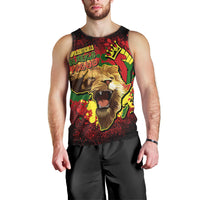 Unapologetically Black and Proud Men Tank Top Africa Map with Lion - Wonder Print Shop