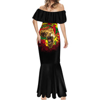 Unapologetically Black and Proud Mermaid Dress Africa Map with Lion - Wonder Print Shop