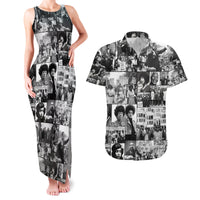 African Couples Matching Tank Maxi Dress and Hawaiian Shirt Black Power Images - Wonder Print Shop