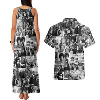 African Couples Matching Tank Maxi Dress and Hawaiian Shirt Black Power Images - Wonder Print Shop