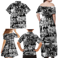 African Family Matching Off Shoulder Maxi Dress and Hawaiian Shirt Black Power Images - Wonder Print Shop
