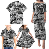 African Family Matching Puletasi Dress and Hawaiian Shirt Black Power Images - Wonder Print Shop