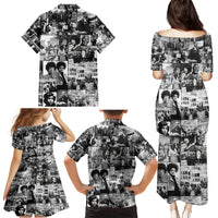 African Family Matching Puletasi Dress and Hawaiian Shirt Black Power Images - Wonder Print Shop