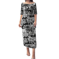 African Family Matching Puletasi Dress and Hawaiian Shirt Black Power Images - Wonder Print Shop