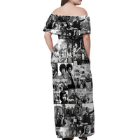 African Off Shoulder Maxi Dress Black Power Images - Wonder Print Shop