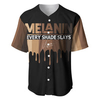 Every Shade Slays Melanin Baseball Jersey African Signature - Wonder Print Shop