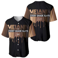 Every Shade Slays Melanin Baseball Jersey African Signature - Wonder Print Shop