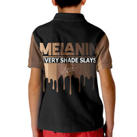 Every Shade Slays Melanin Kid Polo Shirt African Signature - Wonder Print Shop