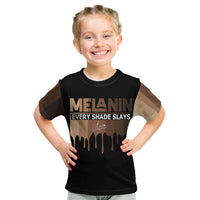 Every Shade Slays Melanin Kid T Shirt African Signature - Wonder Print Shop