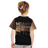 Every Shade Slays Melanin Kid T Shirt African Signature - Wonder Print Shop