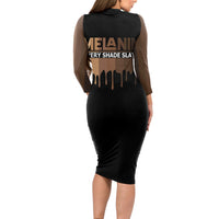 Every Shade Slays Melanin Long Sleeve Bodycon Dress African Signature - Wonder Print Shop