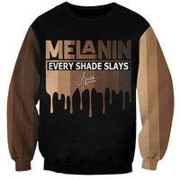 Every Shade Slays Melanin Sweatshirt African Signature - Wonder Print Shop