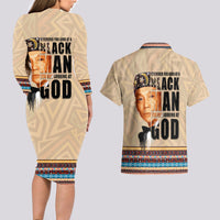 The Most Honorable Elijah Muhammad Couples Matching Long Sleeve Bodycon Dress and Hawaiian Shirt Black Man - Wonder Print Shop