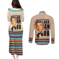 The Most Honorable Elijah Muhammad Couples Matching Puletasi Dress and Long Sleeve Button Shirts Black Man - Wonder Print Shop