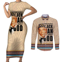 The Most Honorable Elijah Muhammad Couples Matching Short Sleeve Bodycon Dress and Long Sleeve Button Shirts Black Man - Wonder Print Shop