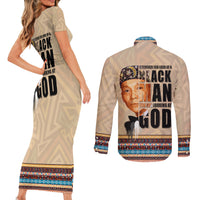 The Most Honorable Elijah Muhammad Couples Matching Short Sleeve Bodycon Dress and Long Sleeve Button Shirts Black Man - Wonder Print Shop