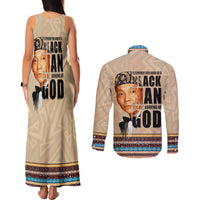 The Most Honorable Elijah Muhammad Couples Matching Tank Maxi Dress and Long Sleeve Button Shirts Black Man - Wonder Print Shop