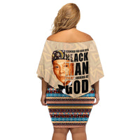 The Most Honorable Elijah Muhammad Family Matching Off Shoulder Short Dress and Hawaiian Shirt Black Man - Wonder Print Shop