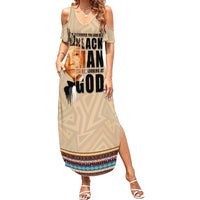 The Most Honorable Elijah Muhammad Family Matching Summer Maxi Dress and Hawaiian Shirt Black Man - Wonder Print Shop