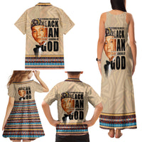 The Most Honorable Elijah Muhammad Family Matching Tank Maxi Dress and Hawaiian Shirt Black Man - Wonder Print Shop