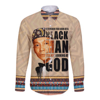 The Most Honorable Elijah Muhammad Long Sleeve Button Shirt Black Man - Wonder Print Shop