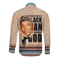 The Most Honorable Elijah Muhammad Long Sleeve Button Shirt Black Man - Wonder Print Shop