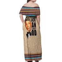 The Most Honorable Elijah Muhammad Off Shoulder Maxi Dress Black Man - Wonder Print Shop