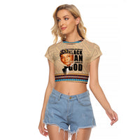 The Most Honorable Elijah Muhammad Raglan Cropped T Shirt Black Man - Wonder Print Shop