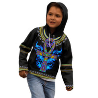 Egyptian Ankh Golden Blue Fire Kid Hoodie - Wonder Print Shop