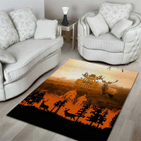 Father And Son Deer Hunting Area Rug Best Buckin Daddy Ever - Wonder Print Shop