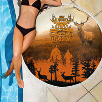 Father And Son Deer Hunting Beach Blanket Best Buckin Daddy Ever - Wonder Print Shop