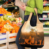 Father And Son Deer Hunting Grocery Bag Best Buckin Daddy Ever - Wonder Print Shop