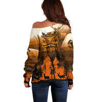 Father And Son Deer Hunting Off Shoulder Sweater Best Buckin Daddy Ever - Wonder Print Shop