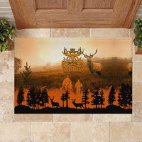 Father And Son Deer Hunting Rubber Doormat Best Buckin Daddy Ever - Wonder Print Shop
