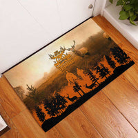 Father And Son Deer Hunting Rubber Doormat Best Buckin Daddy Ever - Wonder Print Shop