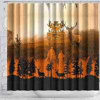Father And Son Deer Hunting Shower Curtain Best Buckin Daddy Ever - Wonder Print Shop
