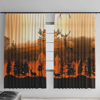 Father And Son Deer Hunting Window Curtain Best Buckin Daddy Ever - Wonder Print Shop
