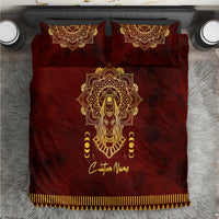 Personalized Anubis Bedding Set Ancient Egyptian Pattern In Red - Wonder Print Shop